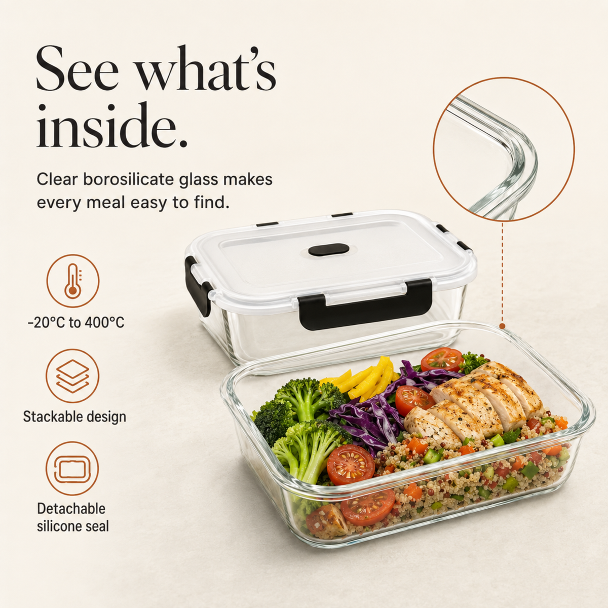 Glass Meal Prep Containers