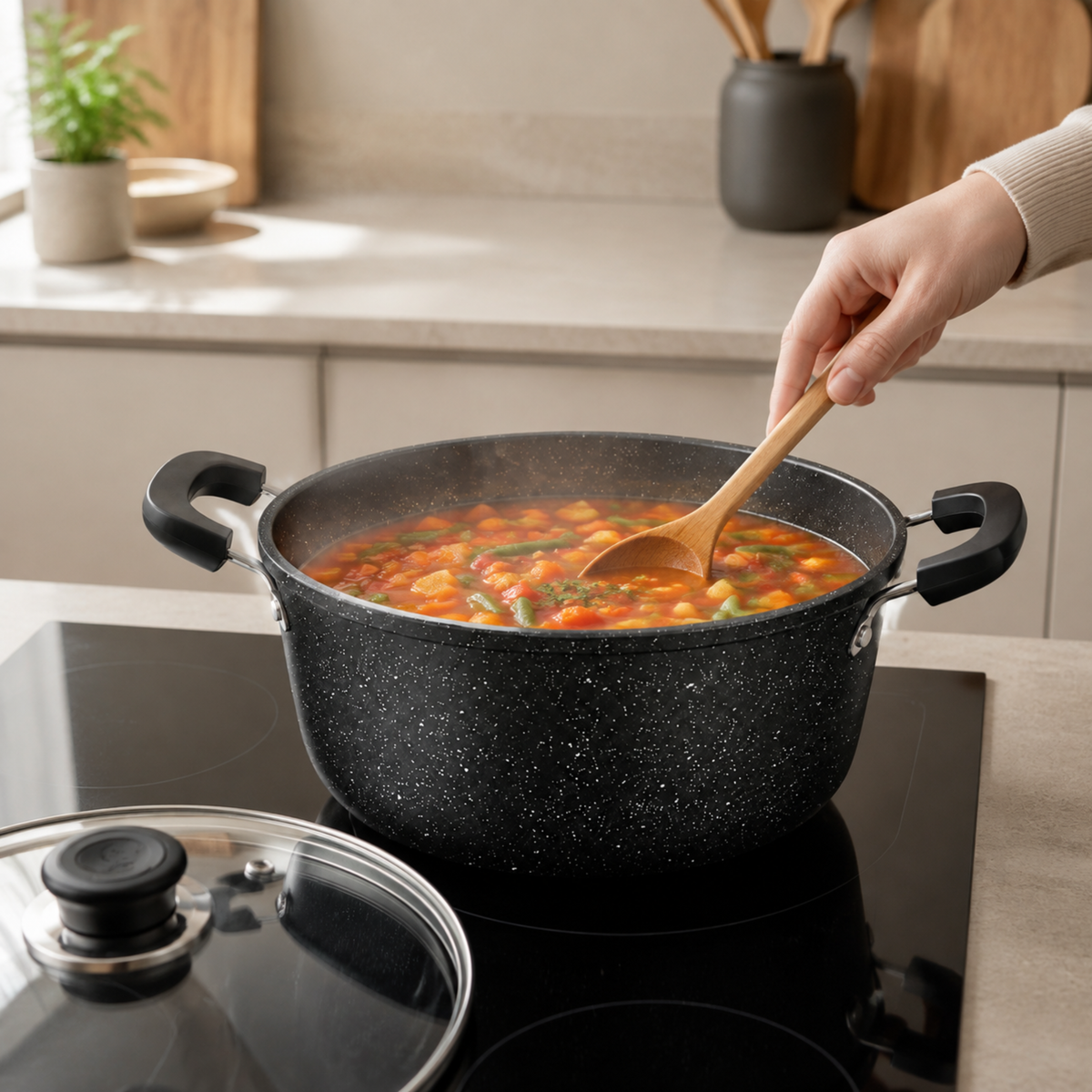 Nonstick Stock Pot with Glass Lid