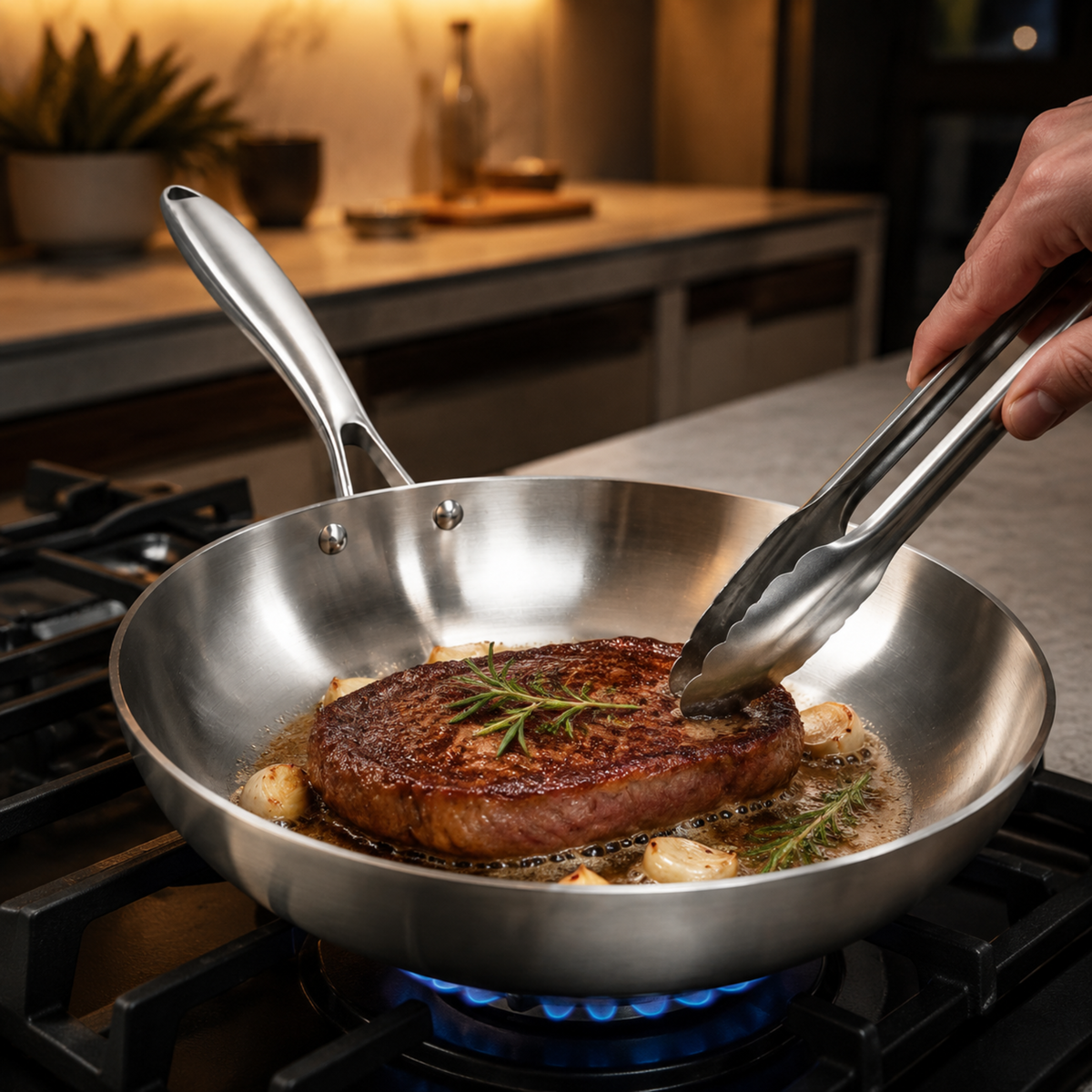 304 Stainless Steel Frying Pan