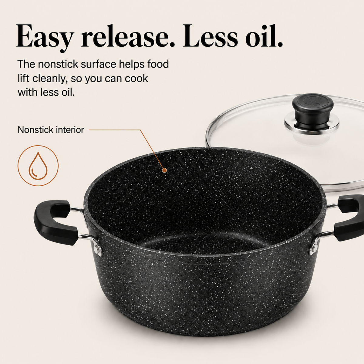 Nonstick Stock Pot with Glass Lid