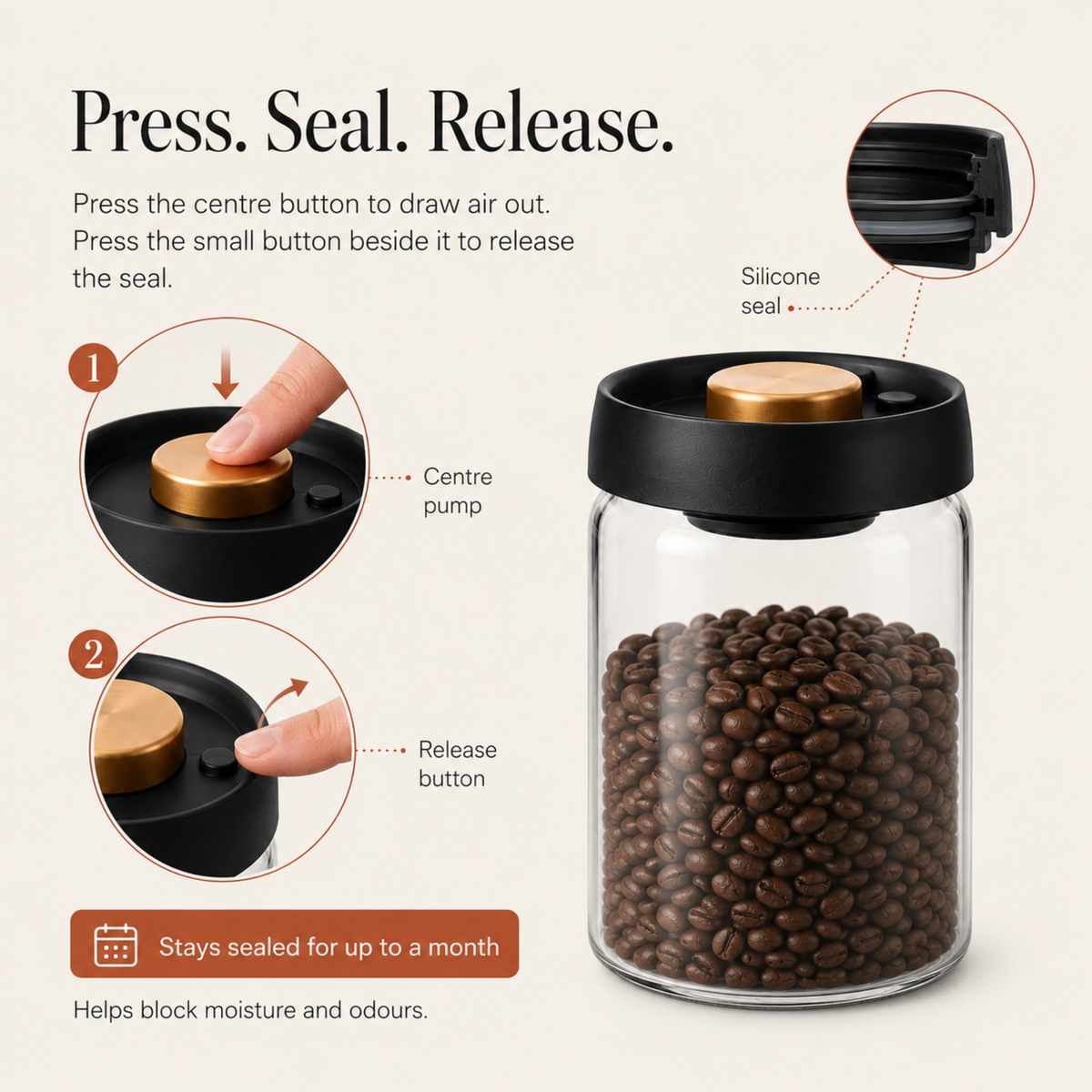 Airtight Coffee Storage Jar
